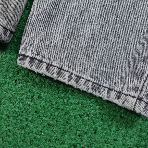 VINTAGE LEE USA MADE CHARCOAL WASH GREY DENIM BLUE JEANS 36X32 (33X30) - Picture 15 of 16